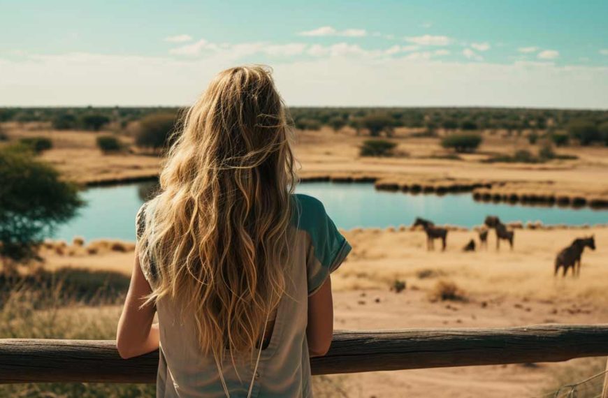 Taking in the waterhole at camp