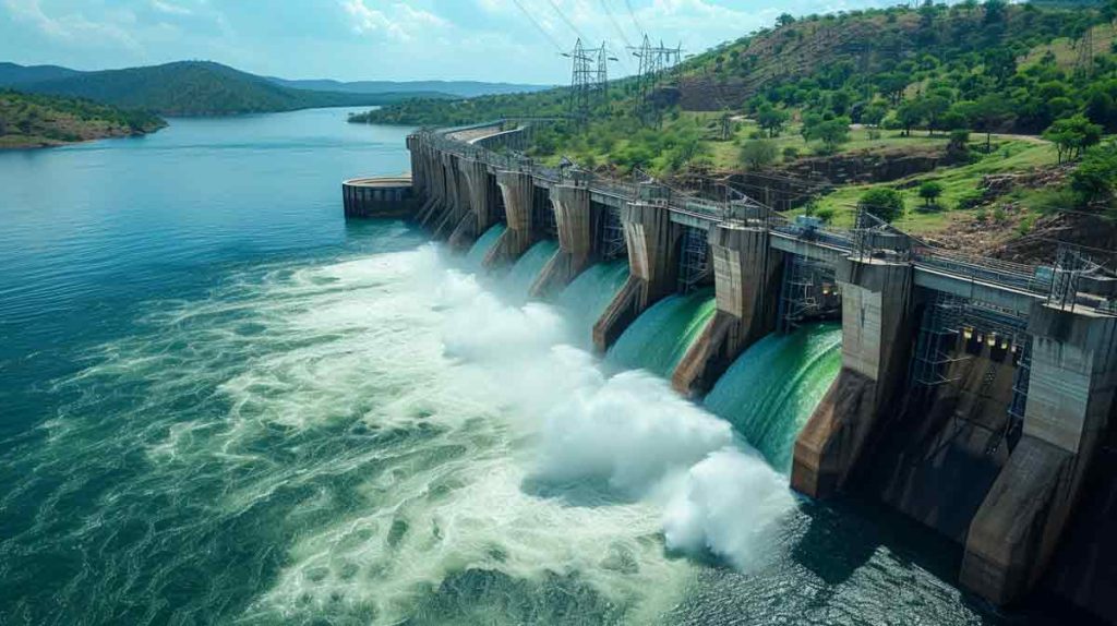 Hydroelectric power is generated in the Kariba Dam
