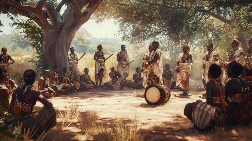 Ndebele drumming circle