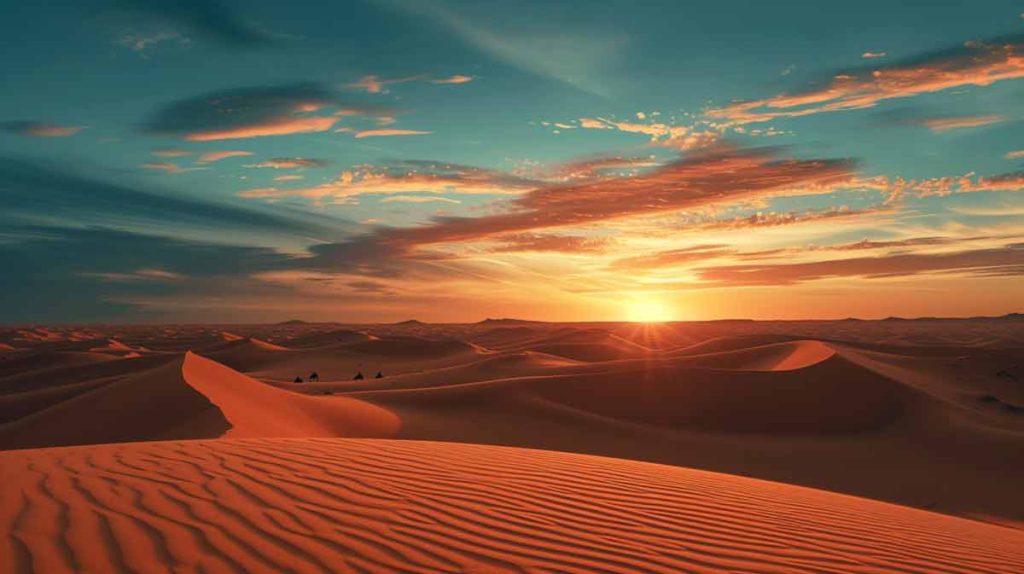 Landscape of the Sahara Desert